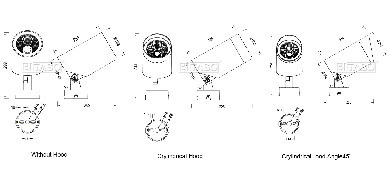 LUMINAIRE DIMENSION LUMINAIRE DIMENSION
