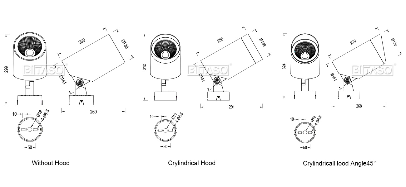 LUMINAIRE DIMENSION LUMINAIRE DIMENSION