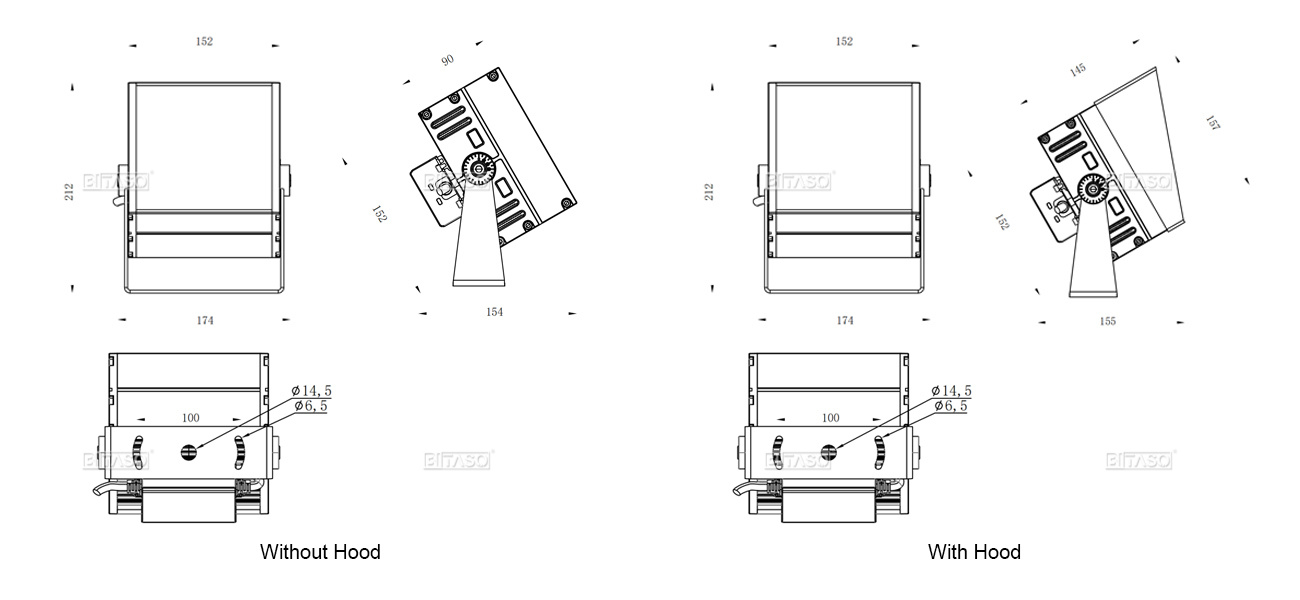 LUMINAIRE DIMENSION LUMINAIRE DIMENSION
