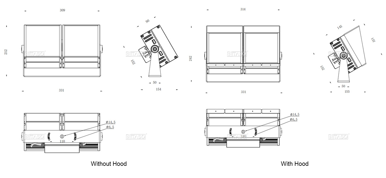 LUMINAIRE DIMENSION LUMINAIRE DIMENSION