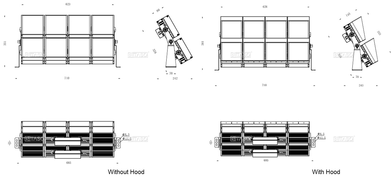 LUMINAIRE DIMENSION LUMINAIRE DIMENSION